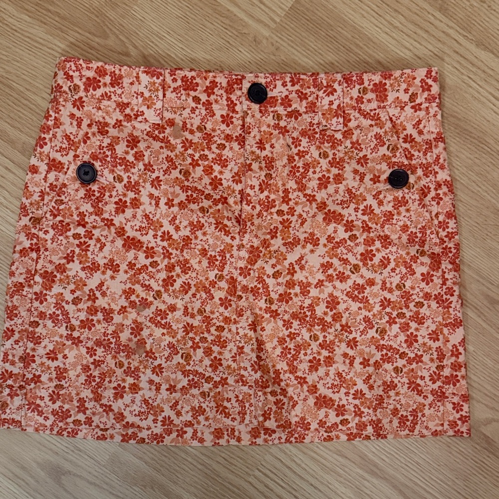 Wild Fable Orange Floral Skirt